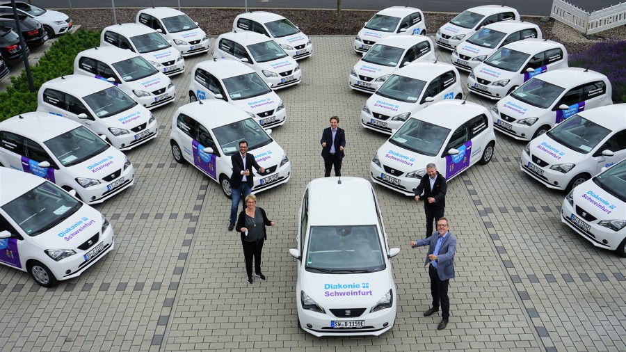 Diakoniestationen fahren mit 21 neuen E-Autos.